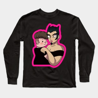 Teruteru and Nekomaru is the Word Long Sleeve T-Shirt